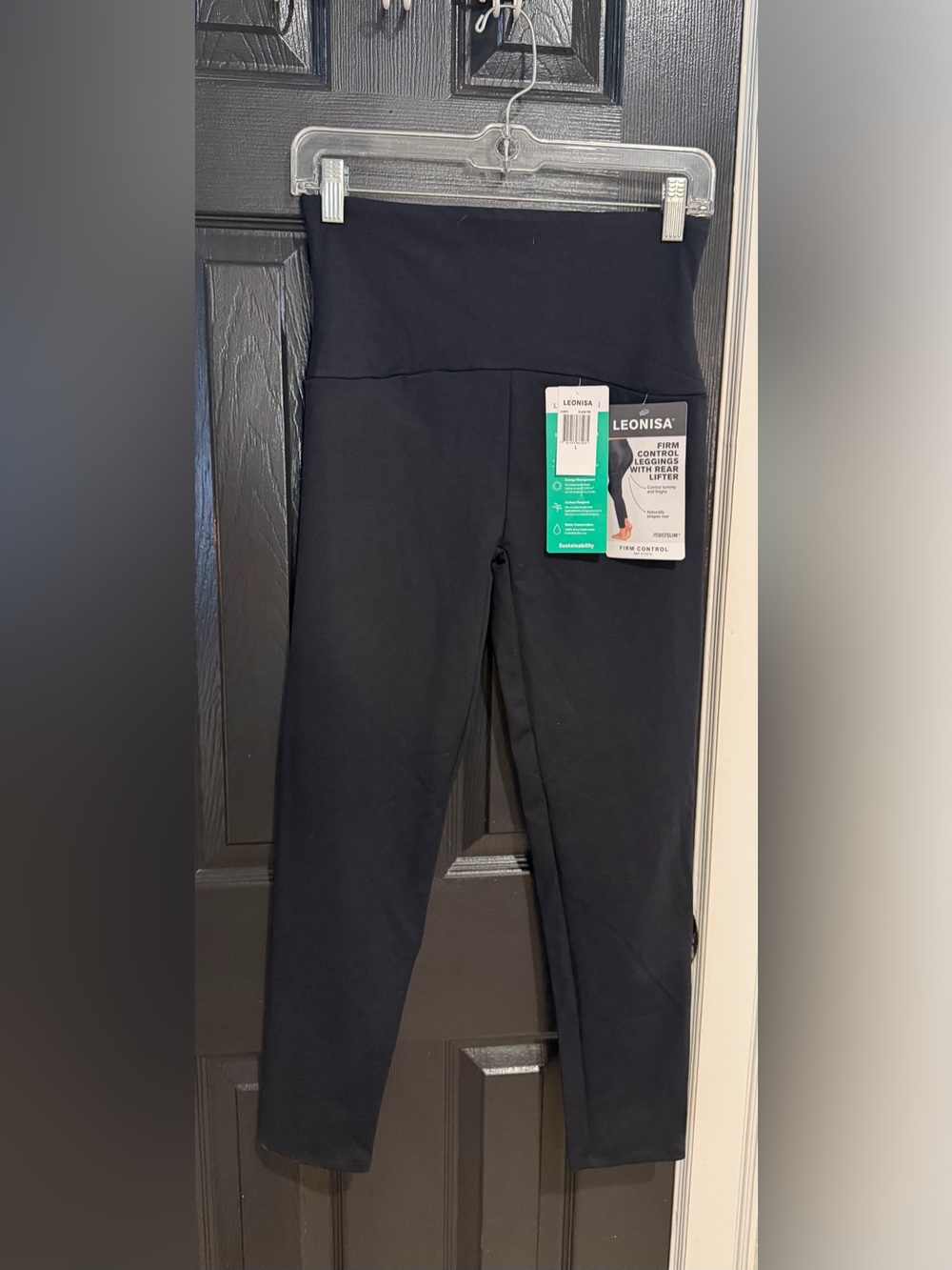 Leonisa Black Firm Control Leggings with Rear Lifter